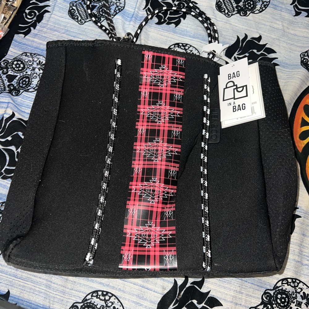 Stylish Black and Pink Tote Bag